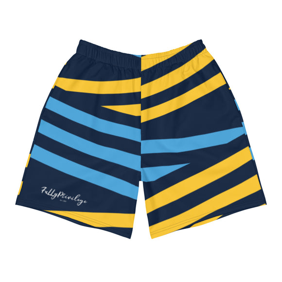 Men's Athletic Stripe Abstract Shorts - FullyPrivilege