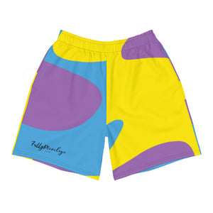 Men's Athletic Long Groovy Abstract Shorts - FullyPrivilege