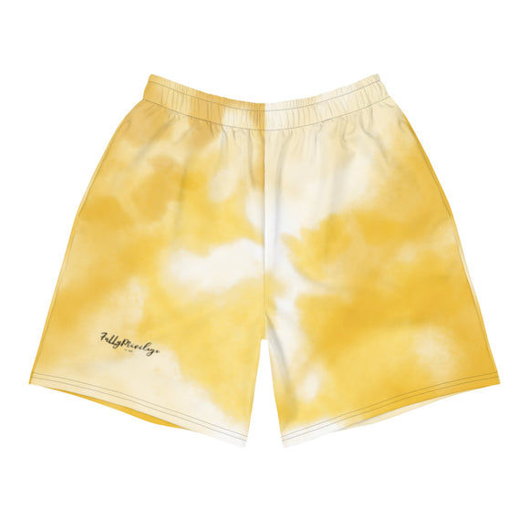 Men's Athletic Long Yellow Tie Dye Shorts – FullyPrivilege