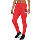 Red Multicolor BK Phenom Women's Joggers - FullyPrivilege