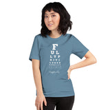 FullyPrivilege Eye Chart 20/20 Vision Dark Short-Sleeve Unisex T-Shirt - FullyPrivilege