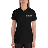 BK Classic Embroidered Women's Polo Shirt - Black - FullyPrivilege