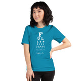 FullyPrivilege Eye Chart 20/20 Vision Dark Short-Sleeve Unisex T-Shirt - FullyPrivilege